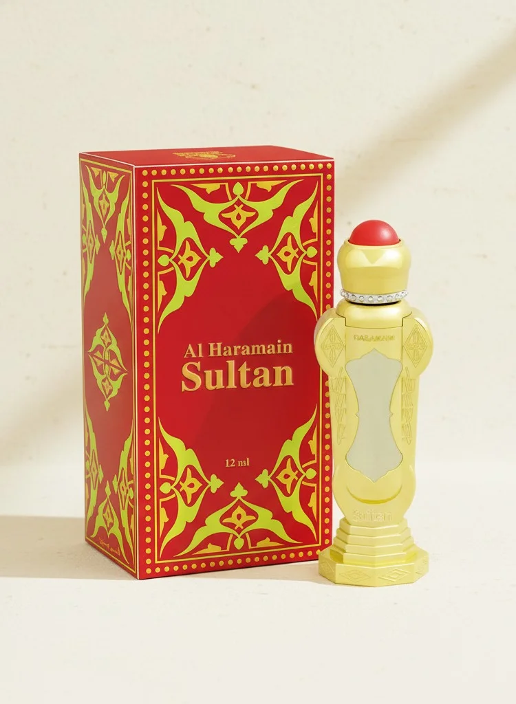 Al Haramain Haramain Sultan Perfume Oil 12ml | Alcohol-Free Unisex Attar | Long-Lasting Concentrated Fragrance